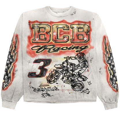 BCB Racing “Flame 3” Vintage Moto Crewneck