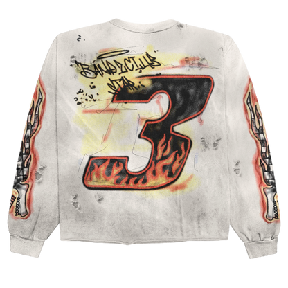 BCB Racing “Flame 3” Vintage Moto Crewneck